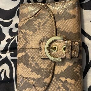 Coach Leather coach wallet (Snakeskin)